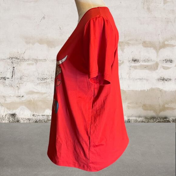 "I LOVE MOO" Short Sleeve Cow Crew T-Shirt Medium NEW - Picture 2 of 3